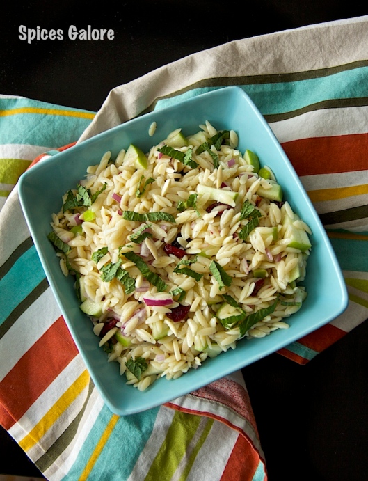 Orzo Salad with Chili Maple Dressing